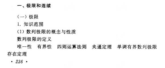云南成考專(zhuān)升本數(shù)學(xué)（一）復(fù)習(xí)大綱