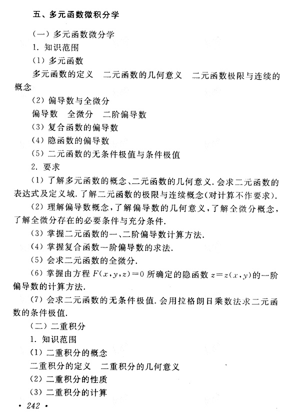 云南成考專(zhuān)升本數(shù)學(xué)（一）復(fù)習(xí)大綱
